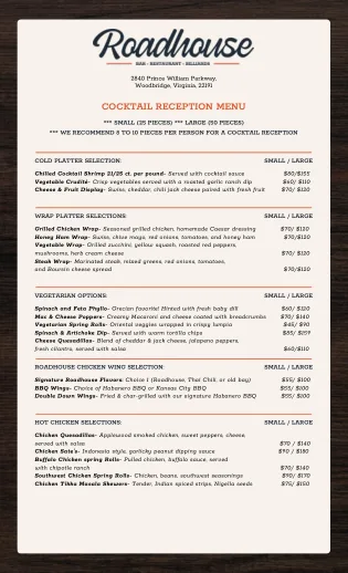 Cocktail Reception, printed page 1 of 2