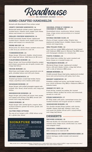 Dining Menu, printed page 3 of 4