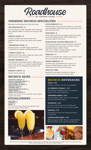 Dining Menu, printed page 4 of 4